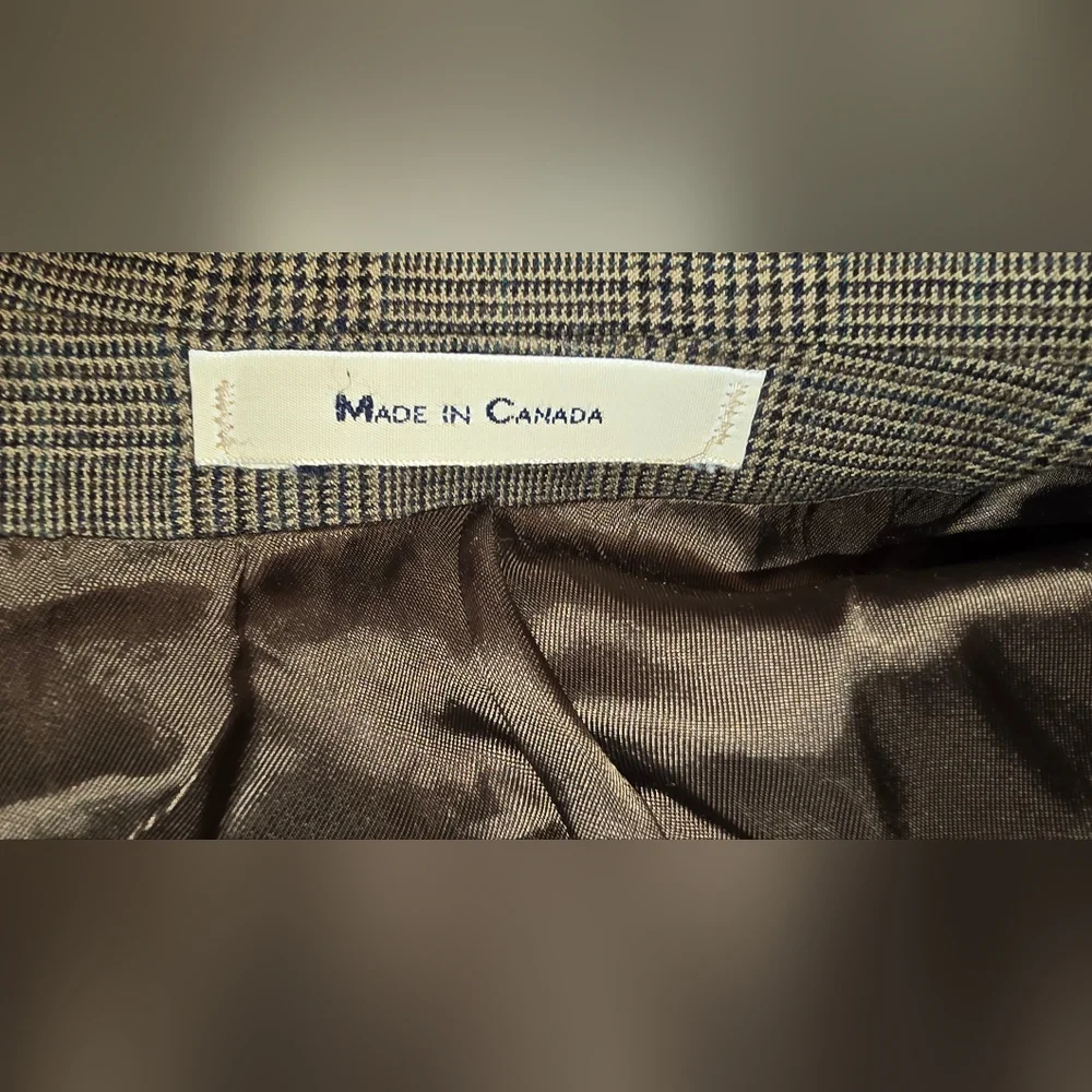 Vintage Chaps Ralph Lauren Men's Tan Brown Glen Check Plaid Blazer Jacket *42R